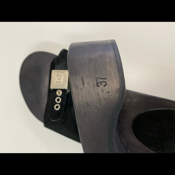 100% Auth chanel sandals sz37 - Picture 4 of 5